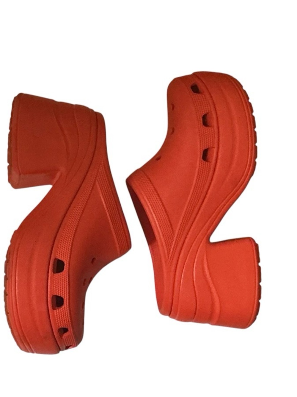 CROCS Bold Red Platform Clogs